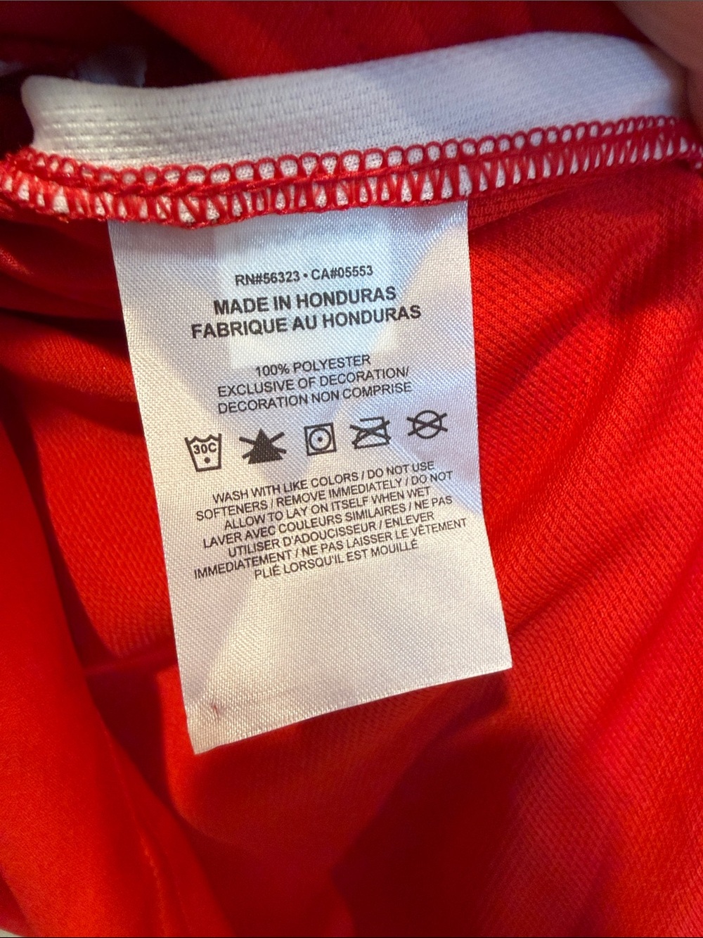 Nike Red Athletic Skirt with White Side Panels - Picture 7 of 8